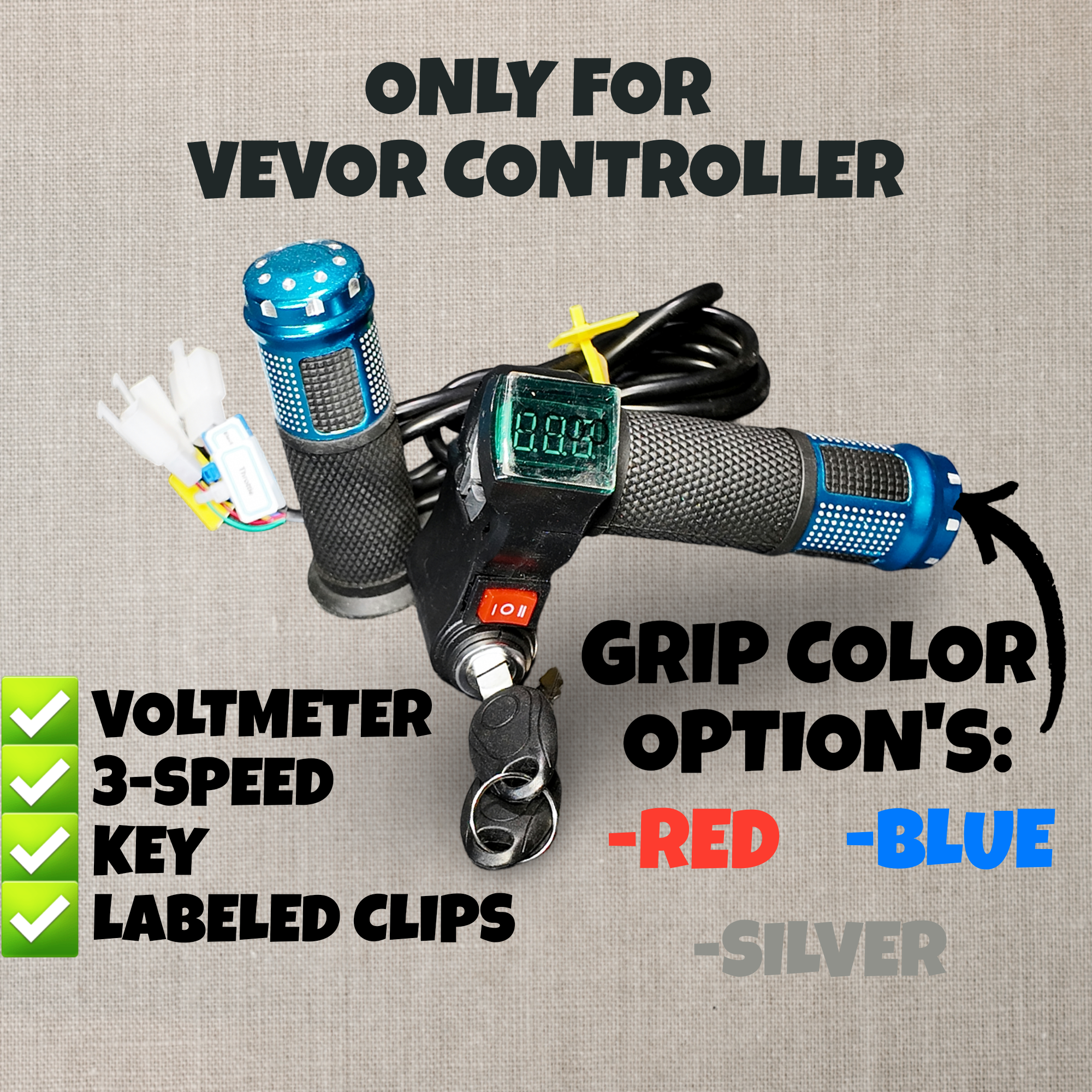 Vevor Plug N' Play Key Options For Modded Razors — Electric Moto